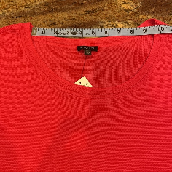 TALBOTS PLUS, 2X, Classy & Gorgeous, Long Sleeve Pullover Sweater Top, Pink, NWT - Picture 10 of 14